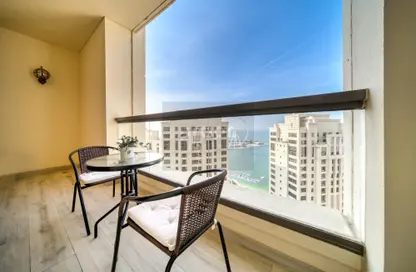 Balcony image for: Apartment - 2 Bedrooms - 2 Bathrooms for rent in Rimal 1 - Rimal - Jumeirah Beach Residence - Dubai, Image 1