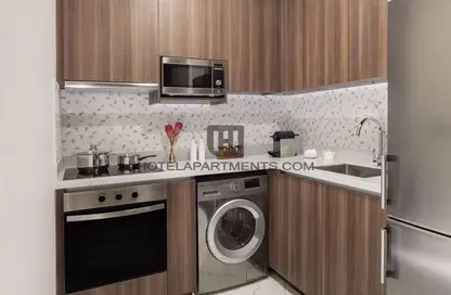 صورة لـ مطبخ النزل و الشقق الفندقية - 1 حمام للايجار في فندق وأجنحة أفاني بالم فيو - مدينة دبي الإعلامية - دبي ، صورة رقم 1