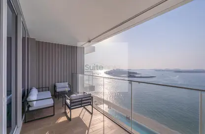 Balcony image for: Apartment - 3 Bedrooms - 3 Bathrooms for rent in Beach Isle - EMAAR Beachfront - Dubai Harbour - Dubai, Image 1