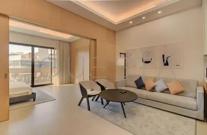 Living / Dining Room image for: Apartment - 1 Bathroom for rent in Royal Amwaj Residences North - The Royal Amwaj - Palm Jumeirah - Dubai, Image 1