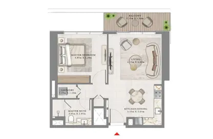 Apartment - 1 Bedroom - 1 Bathroom for sale in Bayview - EMAAR Beachfront - Dubai Harbour - Dubai