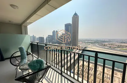 صورة لـ شرفة شقة - غرفة نوم - 1 حمام للايجار في برج زادا - الخليج التجاري - دبي ، صورة رقم 1