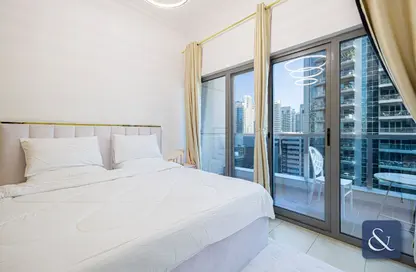Room / Bedroom image for: Apartment - 1 Bedroom - 1 Bathroom for sale in Zumurud Tower - Dubai Marina - Dubai, Image 1