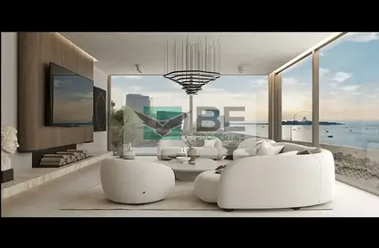 Living Room image for: Apartment - 2 Bedrooms - 3 Bathrooms for sale in Habtoor Grand Residences - Dubai Marina - Dubai, Image 1