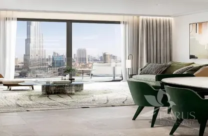 Living / Dining Room image for: Apartment - 2 Bedrooms - 3 Bathrooms for sale in St Regis The Residences - Burj Khalifa Area - Downtown Dubai - Dubai, Image 1