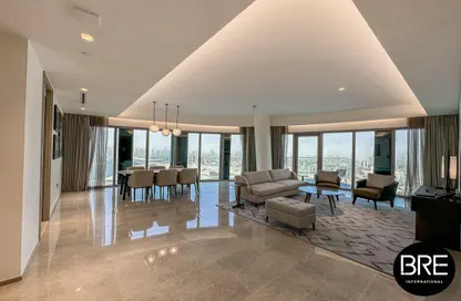 Living / Dining Room image for: Apartment - 2 Bedrooms - 2 Bathrooms for sale in Address Harbour Point - Dubai Creek Harbour (The Lagoons) - Dubai, Image 1