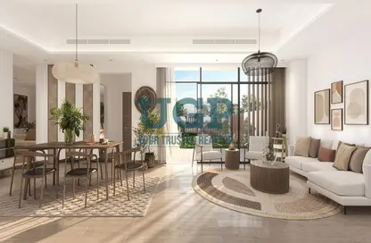 Living / Dining Room image for: Apartment - 3 Bedrooms - 5 Bathrooms for sale in The Sustainable City - Yas Island - Yas Island - Abu Dhabi, Image 1
