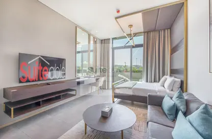 Living Room image for: Apartment - 1 Bathroom for rent in Signature Livings - Jumeirah Village Circle - Dubai, Image 1