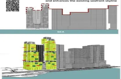 شقة - 2 غرف نوم - 3 حمامات للبيع في برج الكورنيش - طريق كورنيش عجمان - عجمان