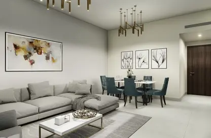 Living / Dining Room image for: Apartment - 1 Bedroom - 1 Bathroom for sale in The Paragon by IGO - Business Bay - Dubai, Image 1