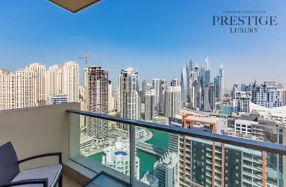 شقة - غرفة نوم - 2 حمامات للايجار في جي دبليو ماريوت هوتيل مارينا - دبي مارينا - دبي