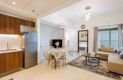 Living / Dining Room image for: Apartment - 2 Bedrooms - 3 Bathrooms for rent in AZIZI Berton - Al Furjan - Dubai, Image 1