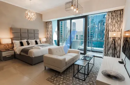 Apartment - 1 Bathroom for rent in Silverene Tower B - Silverene - Dubai Marina - Dubai
