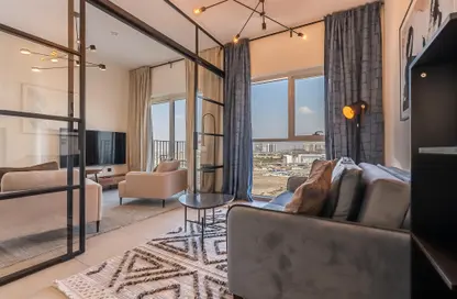 Living Room image for: Apartment - 2 Bedrooms - 1 Bathroom for rent in Socio Tower 1 - Socio Tower - Dubai Hills Estate - Dubai, Image 1