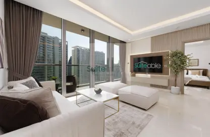 Living Room image for: Apartment - 1 Bedroom - 1 Bathroom for rent in The Sterling East - The Sterling - Business Bay - Dubai, Image 1