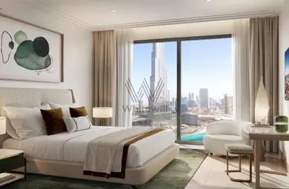 صورة لـ غرفة- غرفة النوم شقة - 2 غرف نوم - 2 حمامات للبيع في سانت ريجيس ريزيدنس - برج خليفة - دبي وسط المدينة - دبي ، صورة رقم 1