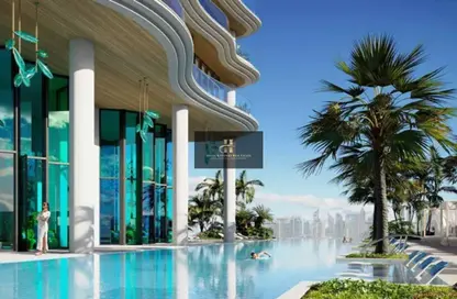 صورة لـ حوض سباحة شقة - غرفة نوم - 2 حمامات للبيع في شيك تاور - الخليج التجاري - دبي ، صورة رقم 1