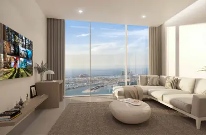 Living Room image for: Hotel  and  Hotel Apartment - 1 Bathroom for sale in Ciel Tower - Dubai Marina - Dubai, Image 1