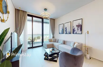 Living Room image for: Apartment - 2 Bedrooms - 2 Bathrooms for rent in Jumeirah Gate Tower 1 - The Address Jumeirah Resort and Spa - Jumeirah Beach Residence - Dubai, Image 1