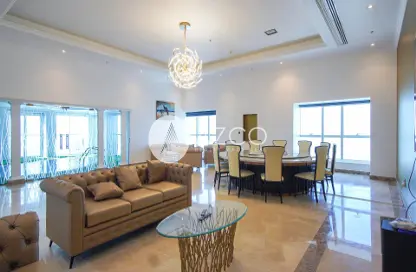 Living / Dining Room image for: Apartment - 4 Bedrooms - 6 Bathrooms for rent in Elite Residence - Dubai Marina - Dubai, Image 1