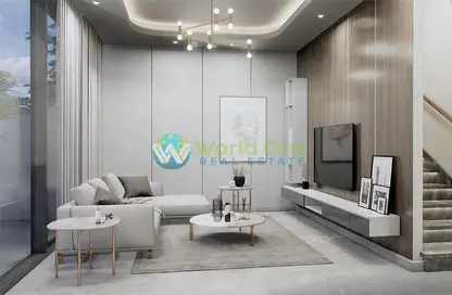 Living Room image for: Apartment - 2 Bedrooms - 3 Bathrooms for sale in Lucky 2 Residence - Jumeirah Village Circle - Dubai, Image 1