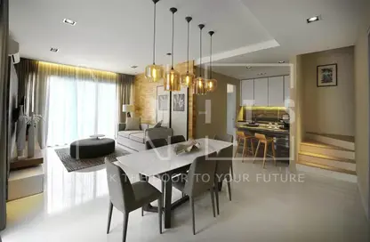Living / Dining Room image for: Duplex - 2 Bedrooms - 3 Bathrooms for sale in Gateway - Jumeirah Village Circle - Dubai, Image 1