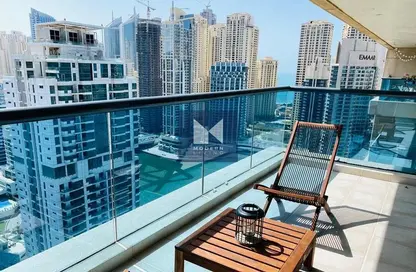 شقة - غرفة نوم - 1 حمام للايجار في برج الزمان والمكان - دبي مارينا - دبي