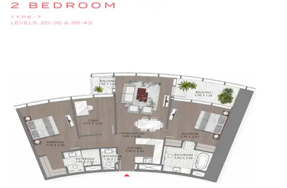 Apartment - 2 Bedrooms - 3 Bathrooms for sale in Safa Two - Business Bay - Dubai