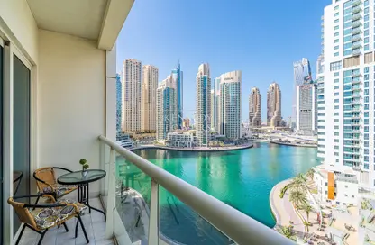 Balcony image for: Apartment - 1 Bedroom - 1 Bathroom for rent in Marina View Tower A - Marina View - Dubai Marina - Dubai, Image 1