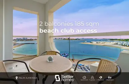 Apartment - 2 Bedrooms - 2 Bathrooms for rent in Al Nabat - Shoreline Apartments - Palm Jumeirah - Dubai