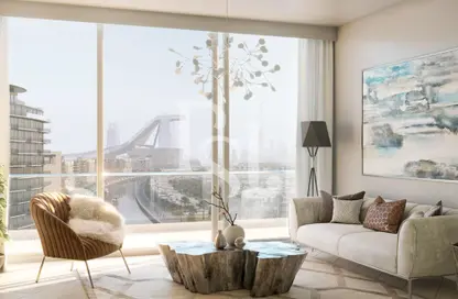 Living Room image for: Apartment - 1 Bedroom - 2 Bathrooms for sale in Azizi Riviera 41 - Meydan One - Meydan - Dubai, Image 1