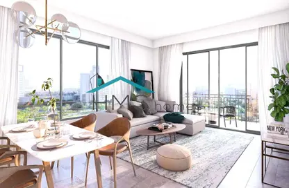Living / Dining Room image for: Apartment - 2 Bedrooms - 2 Bathrooms for sale in Park Field - Dubai Hills Estate - Dubai, Image 1