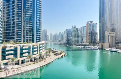 Water View image for: Apartment - 1 Bedroom - 1 Bathroom for rent in Marina Quays North - Marina Quays - Dubai Marina - Dubai, Image 1