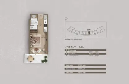 Apartment - Studio - 1 Bathroom for sale in Azure By Lapis - RAK Central - Ras Al Khaimah