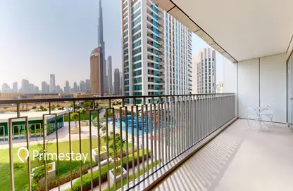 Balcony image for: Apartment - 3 Bedrooms - 4 Bathrooms for rent in Downtown Views II Tower 2 - Downtown Views II - Downtown Dubai - Dubai, Image 1