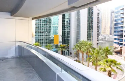 Balcony image for: Apartment - 1 Bedroom - 1 Bathroom for rent in The Waves Tower A - The Waves - Dubai Marina - Dubai, Image 1
