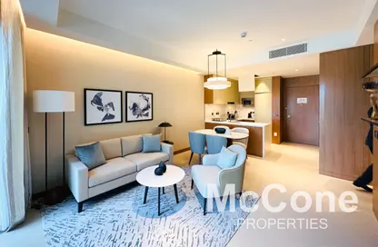 Living / Dining Room image for: Apartment - 1 Bedroom - 2 Bathrooms for rent in The Address Residences Dubai Opera Tower 1 - The Address Residences Dubai Opera - Downtown Dubai - Dubai, Image 1