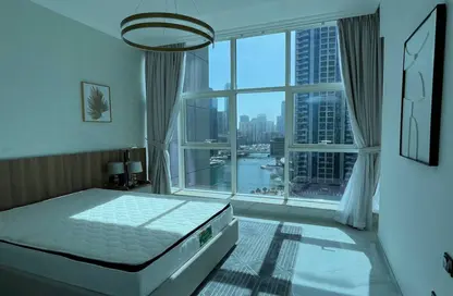 صورة لـ غرفة- غرفة النوم شقة - 2 غرف نوم - 3 حمامات للايجار في برج كنتننتال - دبي مارينا - دبي ، صورة رقم 1
