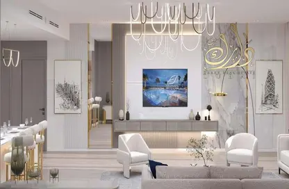 Living Room image for: Apartment - 2 Bedrooms - 3 Bathrooms for sale in Binghatti Lavender - Jumeirah Village Circle - Dubai, Image 1