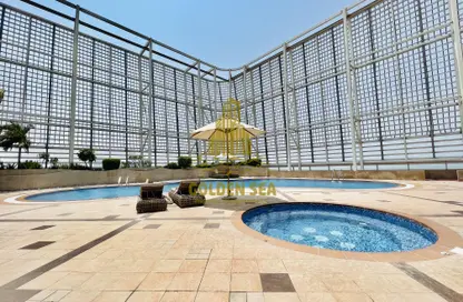 Pool image for: Apartment - 3 Bedrooms - 4 Bathrooms for rent in Cornich Al Khalidiya - Al Khalidiya - Abu Dhabi, Image 1