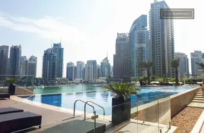Pool image for: Apartment - 1 Bedroom - 2 Bathrooms for rent in Damac Heights - Dubai Marina - Dubai, Image 1