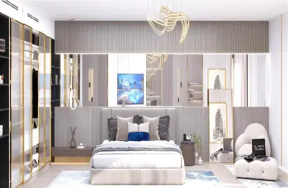 Room / Bedroom image for: Apartment - 1 Bedroom - 2 Bathrooms for sale in Binghatti Onyx - Jumeirah Village Circle - Dubai, Image 1