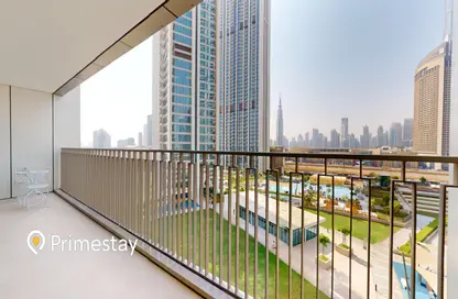 Balcony image for: Apartment - 3 Bedrooms - 4 Bathrooms for rent in Downtown Views II Tower 2 - Downtown Views II - Downtown Dubai - Dubai, Image 1