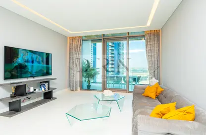 Living Room image for: Apartment - 1 Bedroom - 2 Bathrooms for rent in SLS Dubai Hotel  and  Residences - Business Bay - Dubai, Image 1