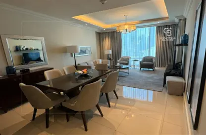 Living / Dining Room image for: Apartment - 2 Bedrooms - 3 Bathrooms for sale in The Address Residence Fountain Views 1 - The Address Residence Fountain Views - Downtown Dubai - Dubai, Image 1