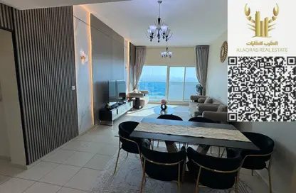 Apartment - 2 Bedrooms - 3 Bathrooms for rent in Orient Tower 1 - Orient Towers - Al Bustan - Ajman