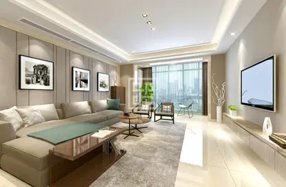 Living Room image for: Apartment - 1 Bedroom - 2 Bathrooms for sale in Altai Tower - Jumeirah Village Triangle - Dubai, Image 1