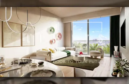 Living Room image for: Apartment - 1 Bedroom - 2 Bathrooms for sale in Rise Residences - Jumeirah Village Circle - Dubai, Image 1