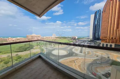 Balcony image for: Apartment - 2 Bedrooms - 2 Bathrooms for rent in Khalidiya Towers - Al Khalidiya - Abu Dhabi, Image 1