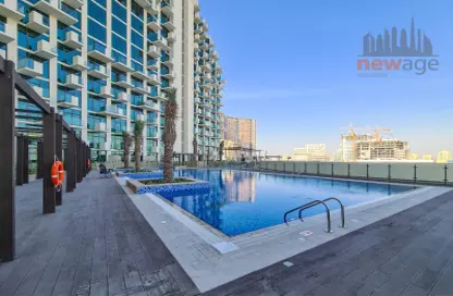 Pool image for: Apartment - 1 Bathroom for rent in Farhad Azizi Residence - Al Jaddaf - Dubai, Image 1